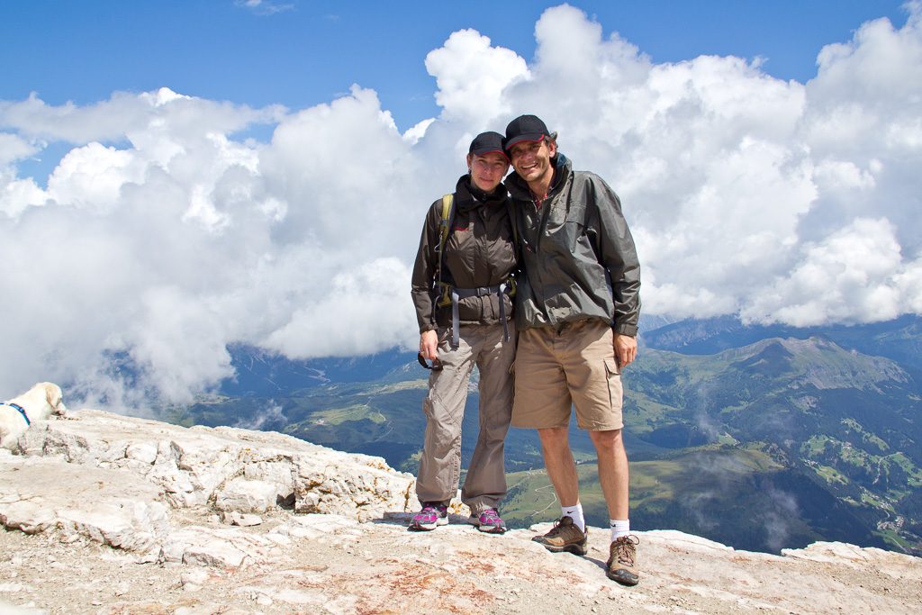 Marcel und Reni auf dem Piz Boe im Südtirol