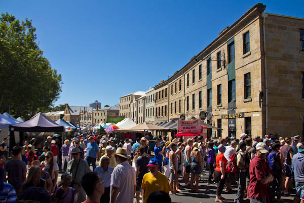 Bis zu 40'000 Besucher strömen jeden Samstag zum Salamanca Markt