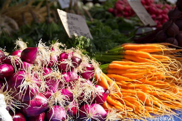 Frisches Gemüse am Salamanca Markt in Hobart