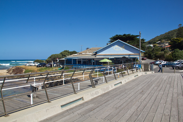 Der Pier und das Restaurant in Lorne an der Great Ocean Road