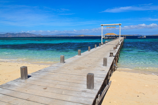 Das glasklare Wasser um die Insel Kanawa