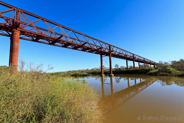 Die Algebuckina Brücke ist die längste Eisenbahnbrücke Südaustraliens