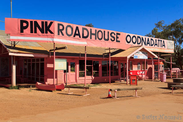 Das Pink Roadhouse von Oodnadatta ist legendär