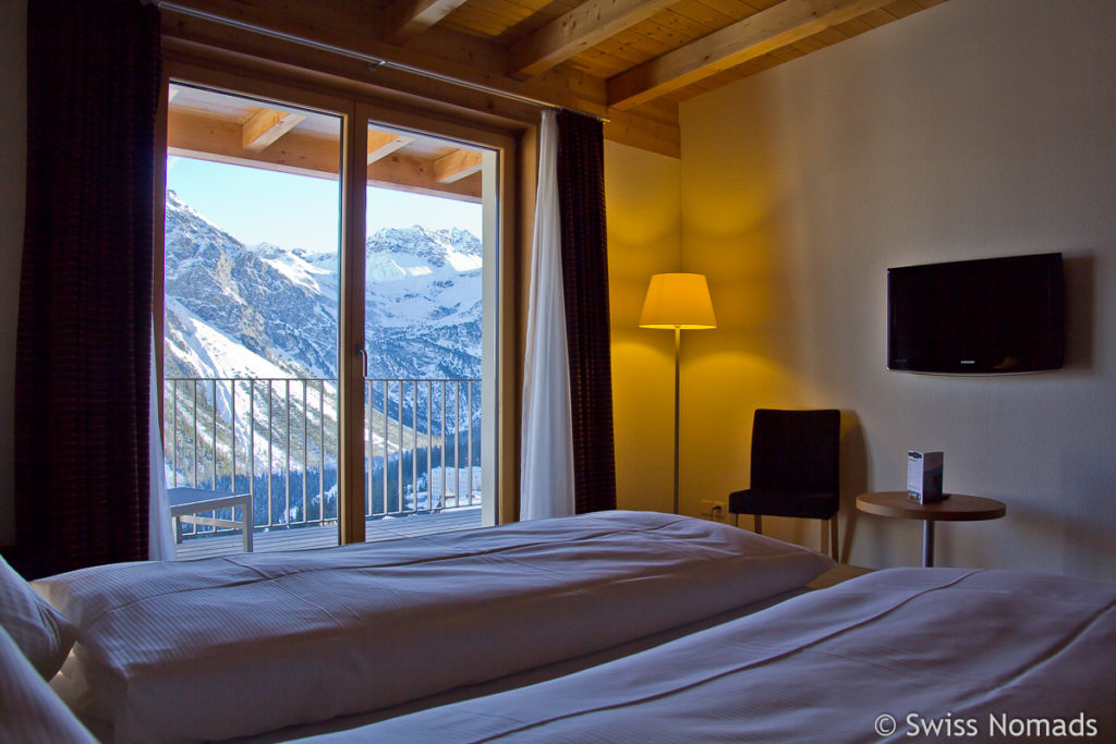 Aussicht Waldhotel National Arosa