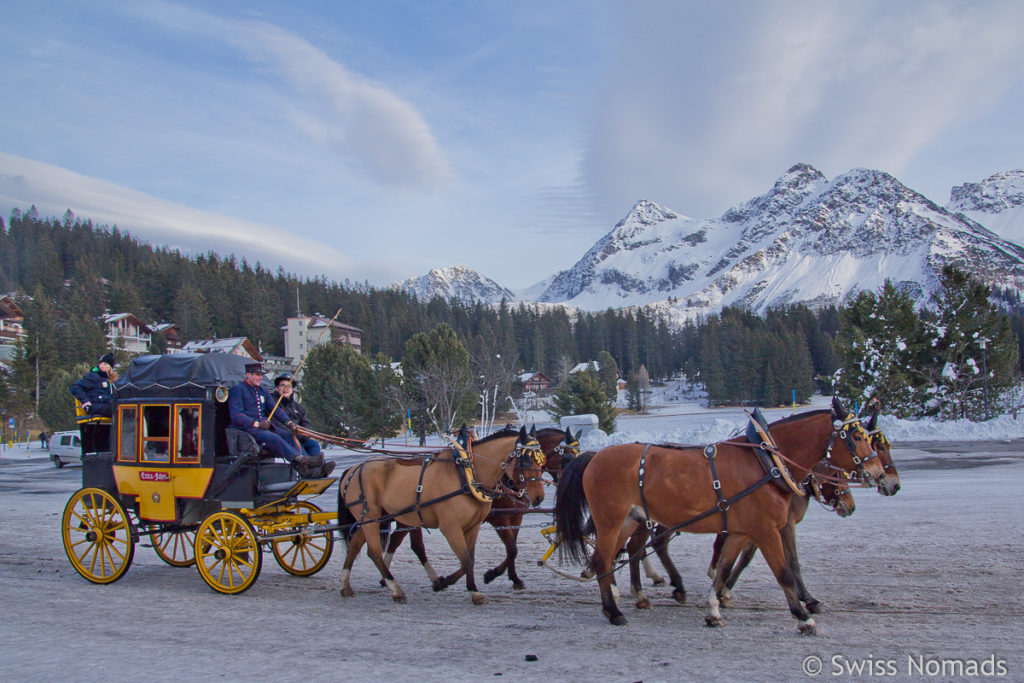 Pferdekutsche in Arosa