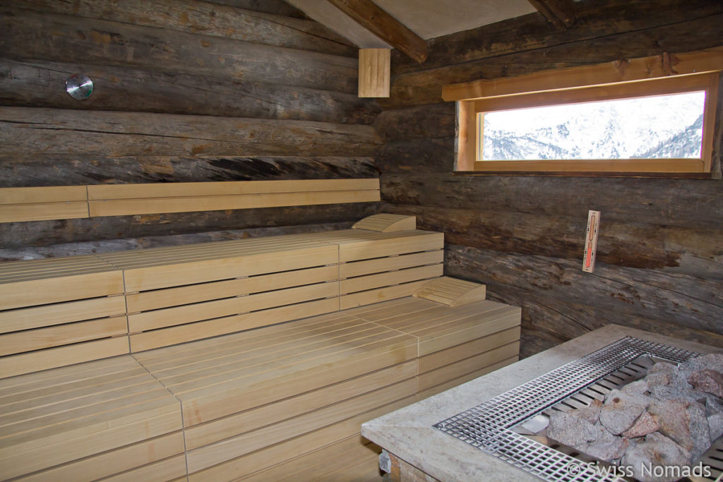 Sauna mit Aussicht Waldhotel Arosa