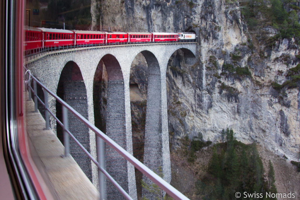 Landwasser Viadukt mit dem Bernina Express