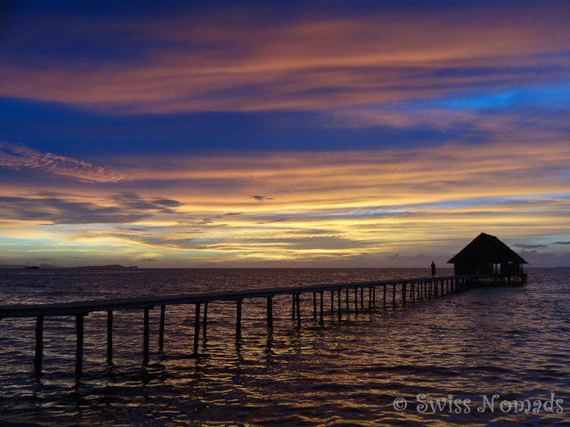 Sonnenuntergang auf Pulau Pef