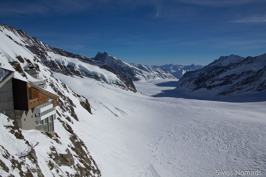 Aussicht auf den Aletschgletscher vom Jungfraujoch