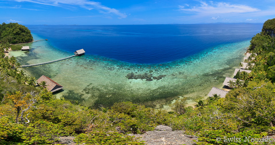 Raja Ampat Bilder mit der Aussicht vom Hausberg von Pulau Pef sind atemberaubend schön