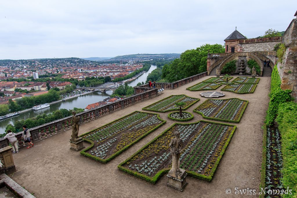 Fürstengarten der Festung Marienberg in Würzburg