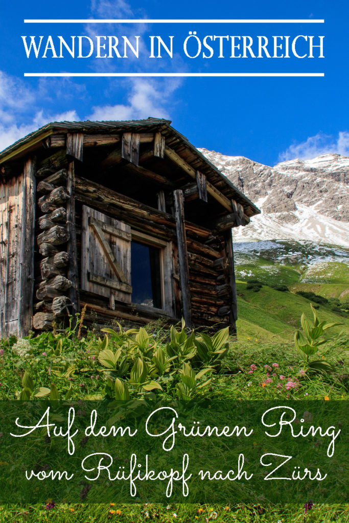 Wandern vom Rüfikopf in in Lech entlang des Grünen Rings