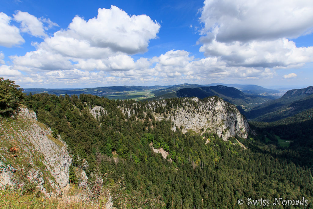 Die Aussicht bei unserer Mittagspause am Creux du Van