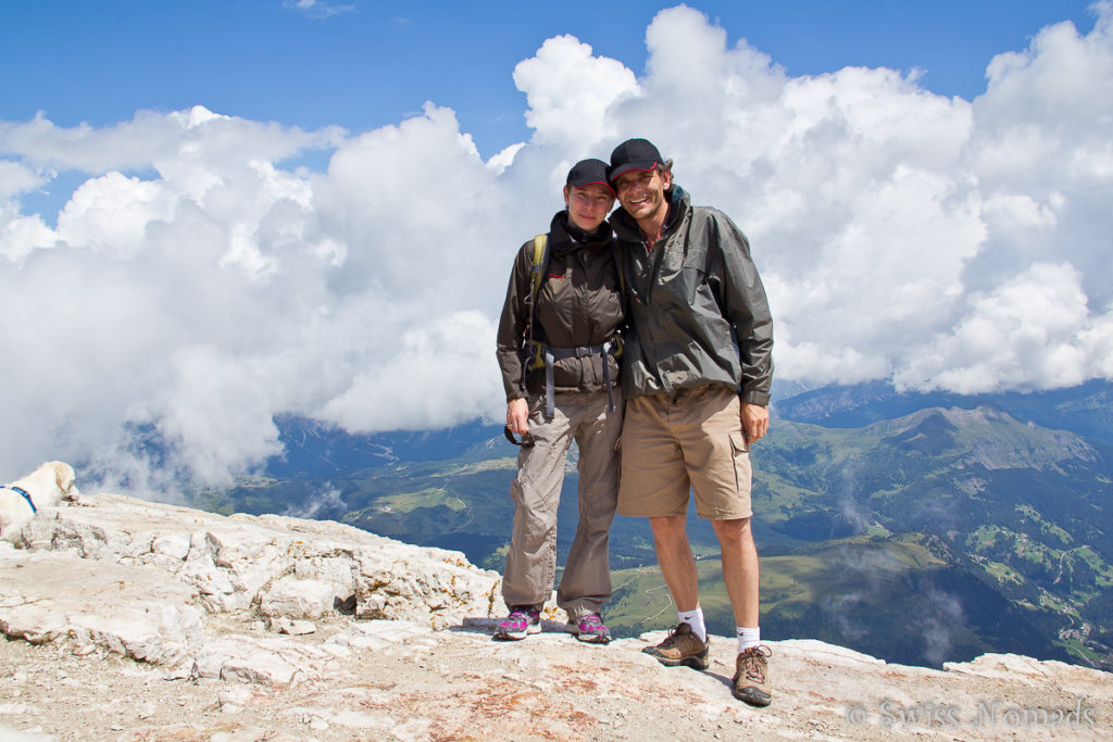 Auf der Wanderung zum Piz Boe in den Dolomiten