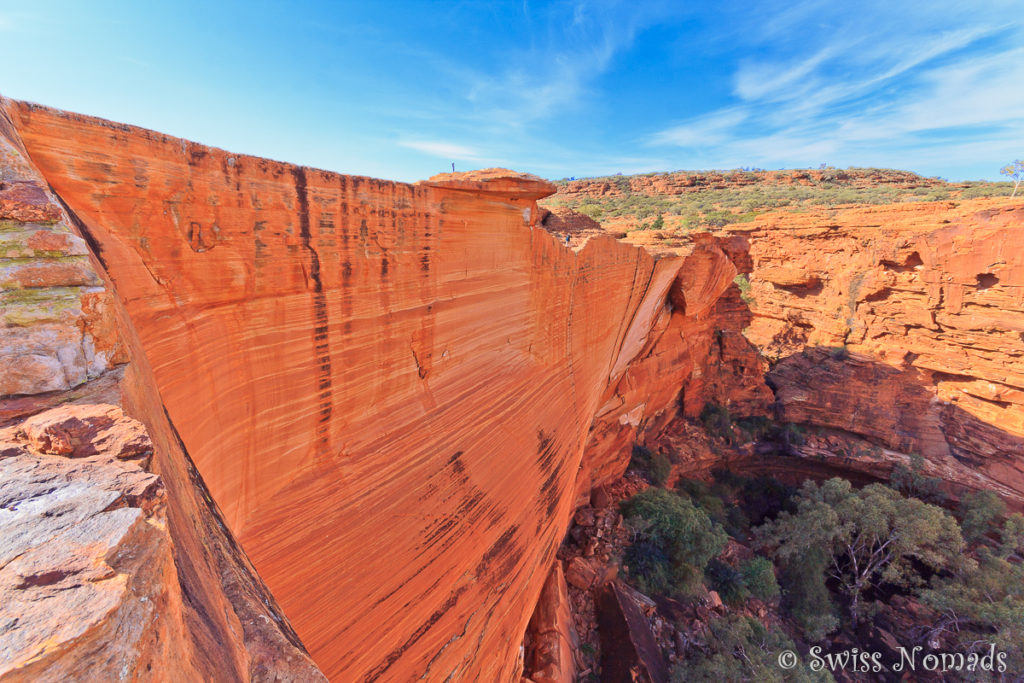 Die Abbruchkante beim Kings Canyon ist unglaublich steil und nicht gesichert