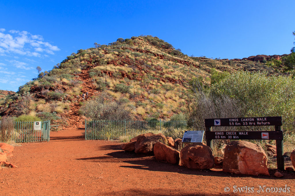 Der erste Teil des Kings Canyon Rim Walks ist ganz schön anstrengend