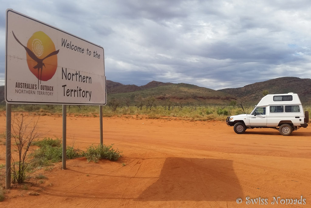 Die Grenze von Westaustralien zu Northern Territory