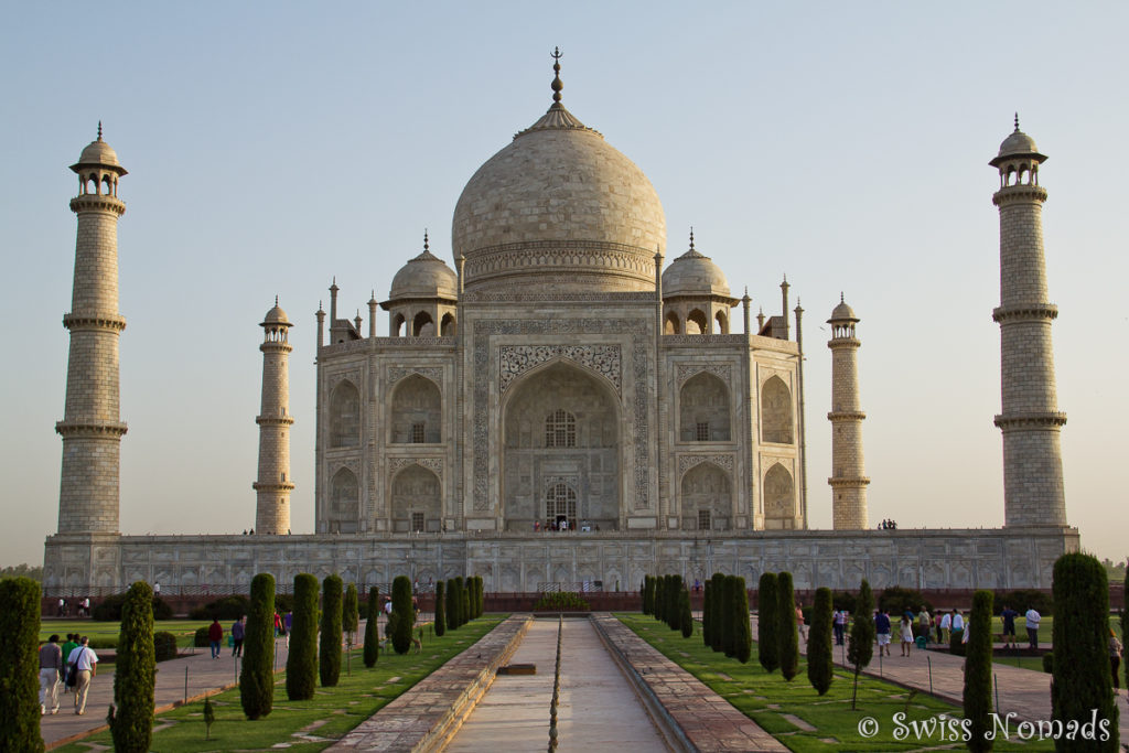 Das Taj Mahal in Agra am frühen Morgen