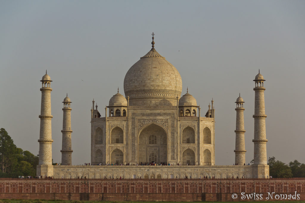 Das Taj Mahal in Agra bei Sonnenuntergang