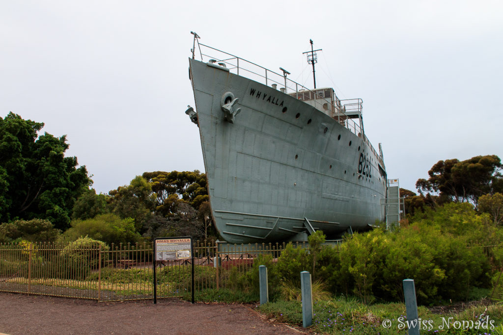 Das Kriegsschiff in Whyalla