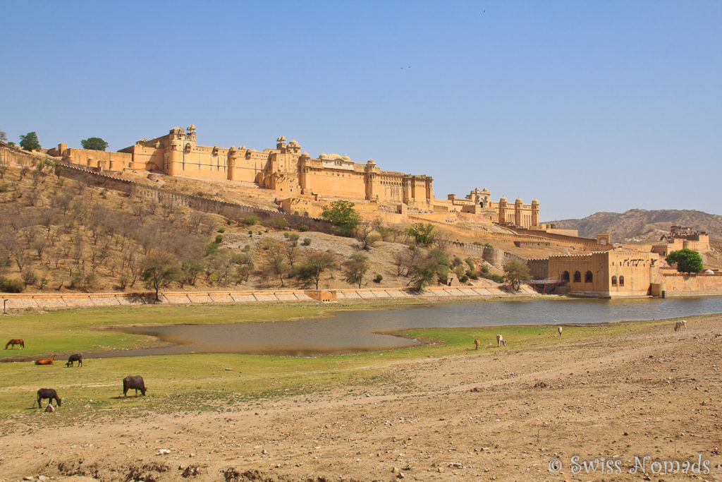 Das Amber Fort ist eine sehr eindrückliche Sehenswürdigkeit bei Jaipur