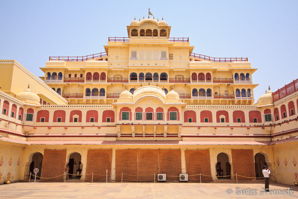 Der Innenhof des Chandra Mahal im City Palace von Jaipur