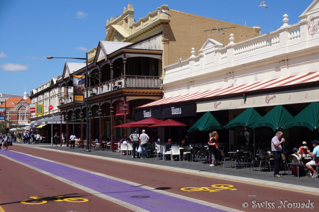 Am Cappuccino strip in Fremantle reihen sich die Restaurants aneinander