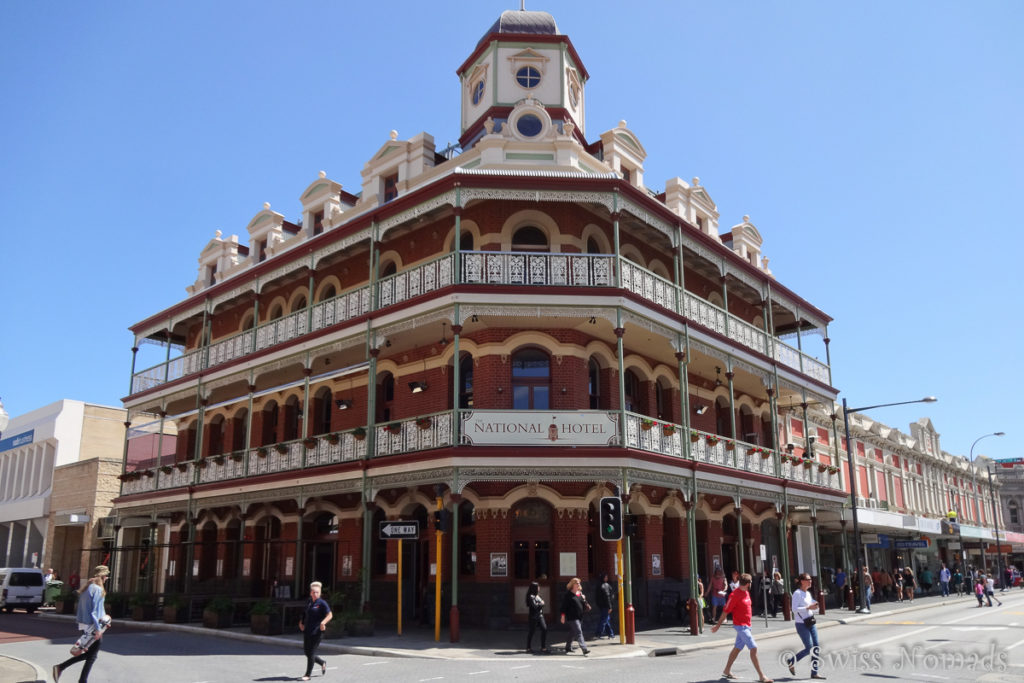 Das schön restaurierte National Hotel in Fremantle