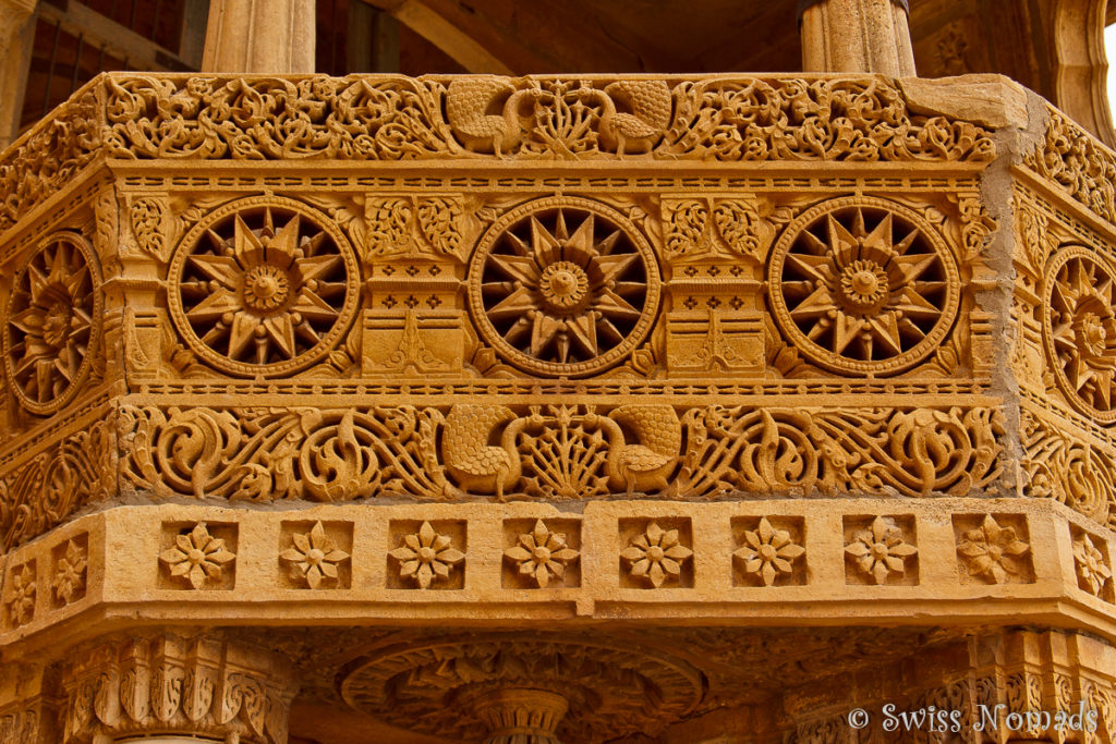 Gelber Sandstein dominiert in Jaisalmer in Rajasthan