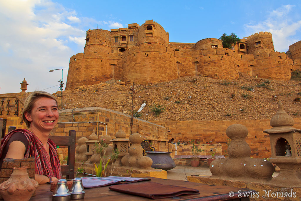 Italienisches Essen in Jaisalmer in Rajasthan