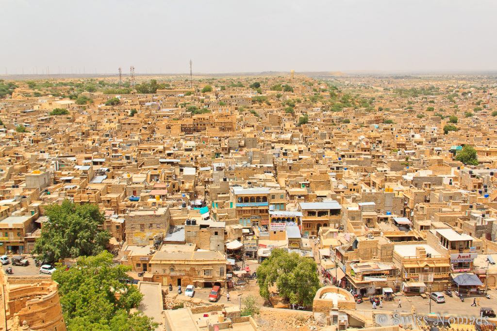 Jaisalmer in Rajasthan ist auch bekannt als die goldene Stadt
