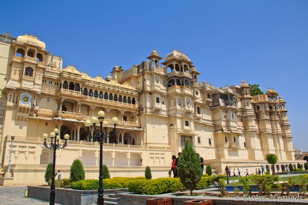 Der Stadtpalast ist eine der Sehenswürdigkeiten von Udaipur