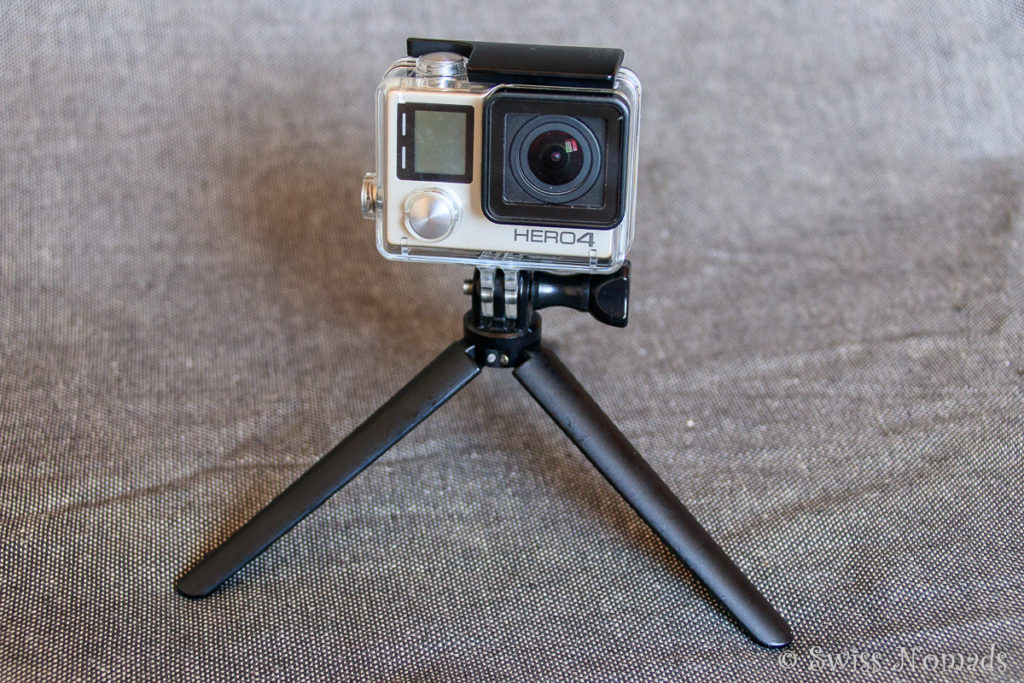 Die GoPro Actionakamera mit Stativ