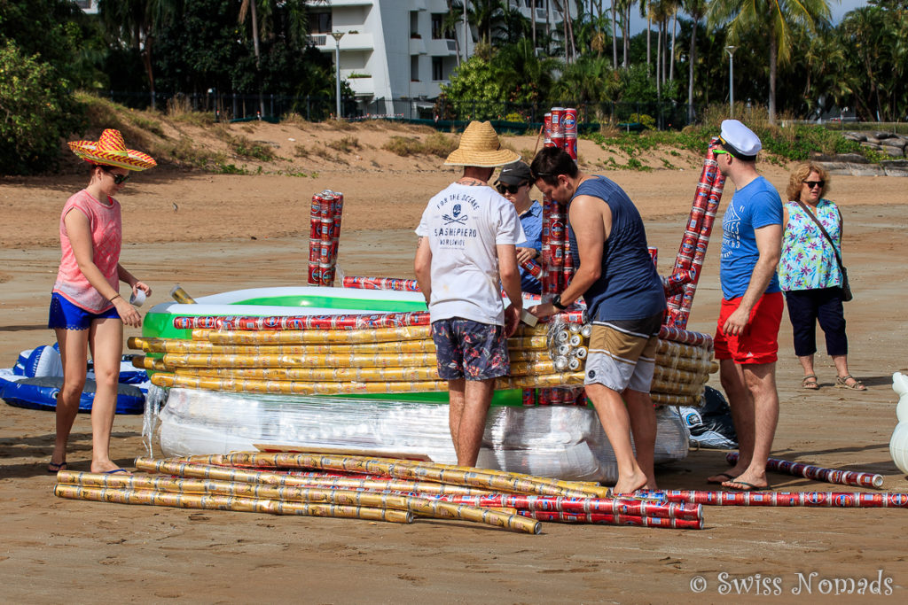 Vorbereitung Darwin Beer Can Regatta