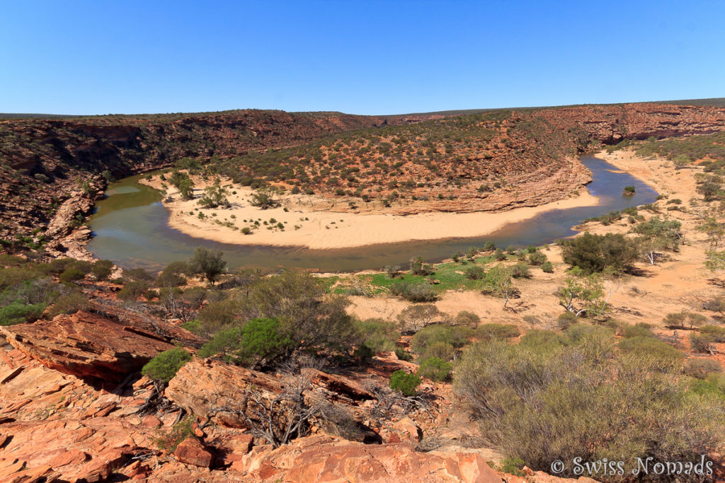 Aussicht auf den Murchison River im Kalbarri Nationalpark 