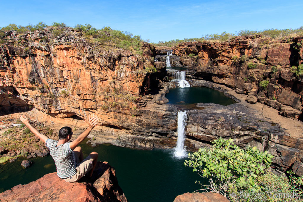 Marcel mit Aussicht auf dieMitchell Falls