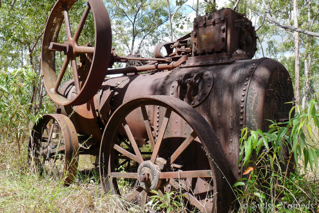 Alte Maschinen bei den Batavia Goldfields auf der Cape York Halbinsel