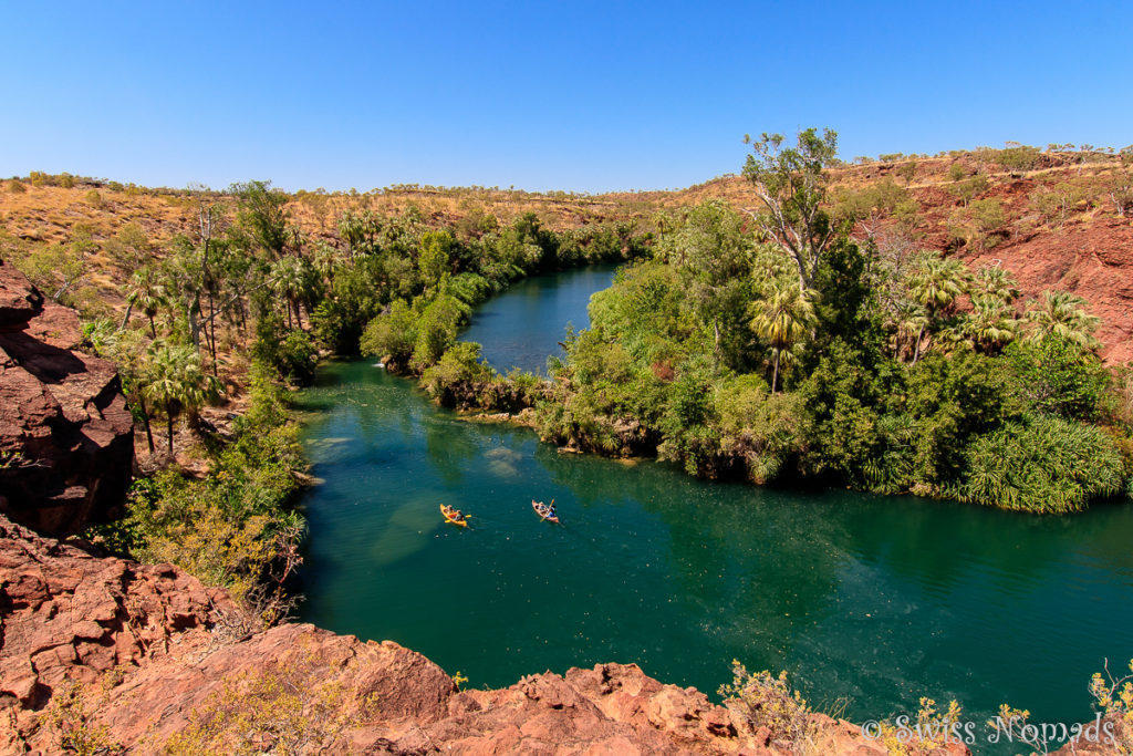 Aussicht auf den Middle Gorge und die Indarri Falls