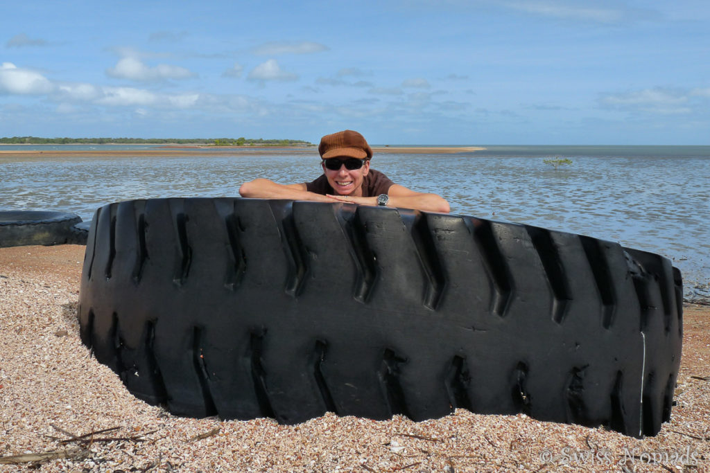 Am Strand von Weipa auf der Cape York Halbinsel