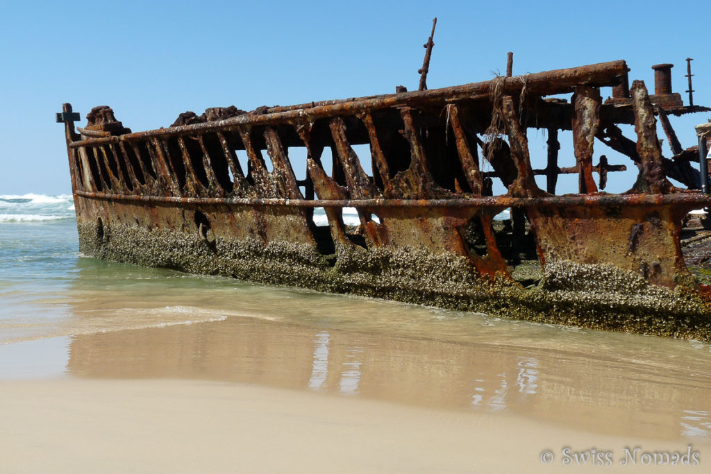 Das Maheno Schiffswrack auf Fraser Island