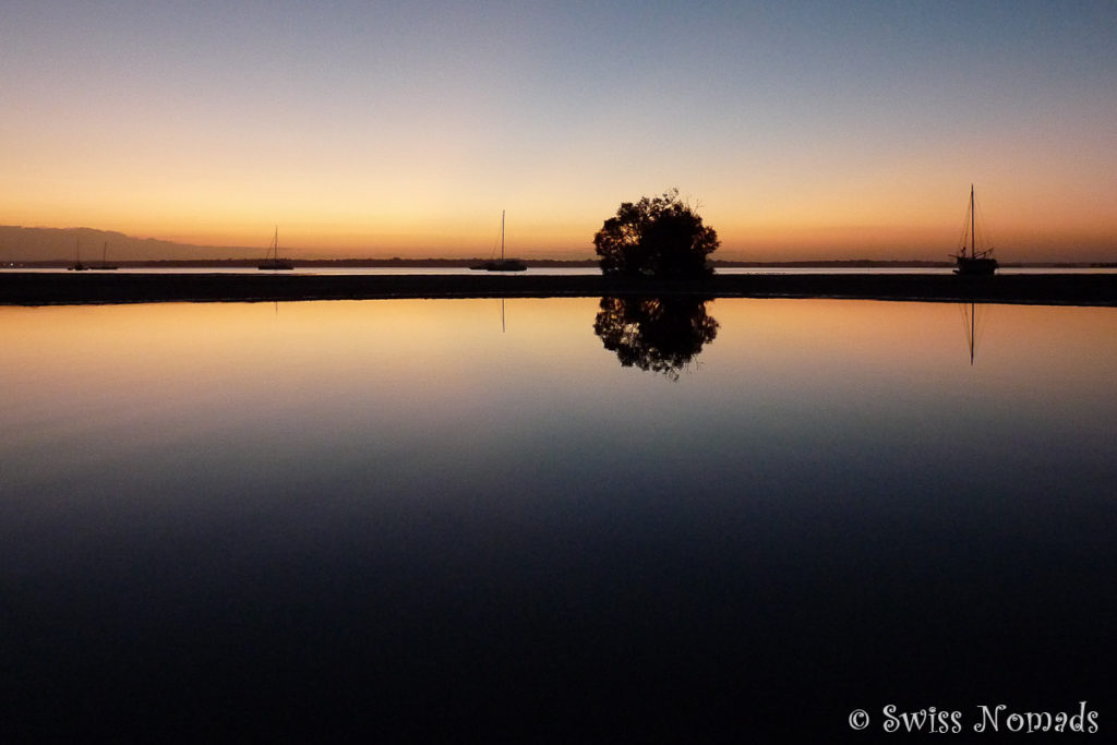 Wunderschöne Reflektionen am Rainbow Beach