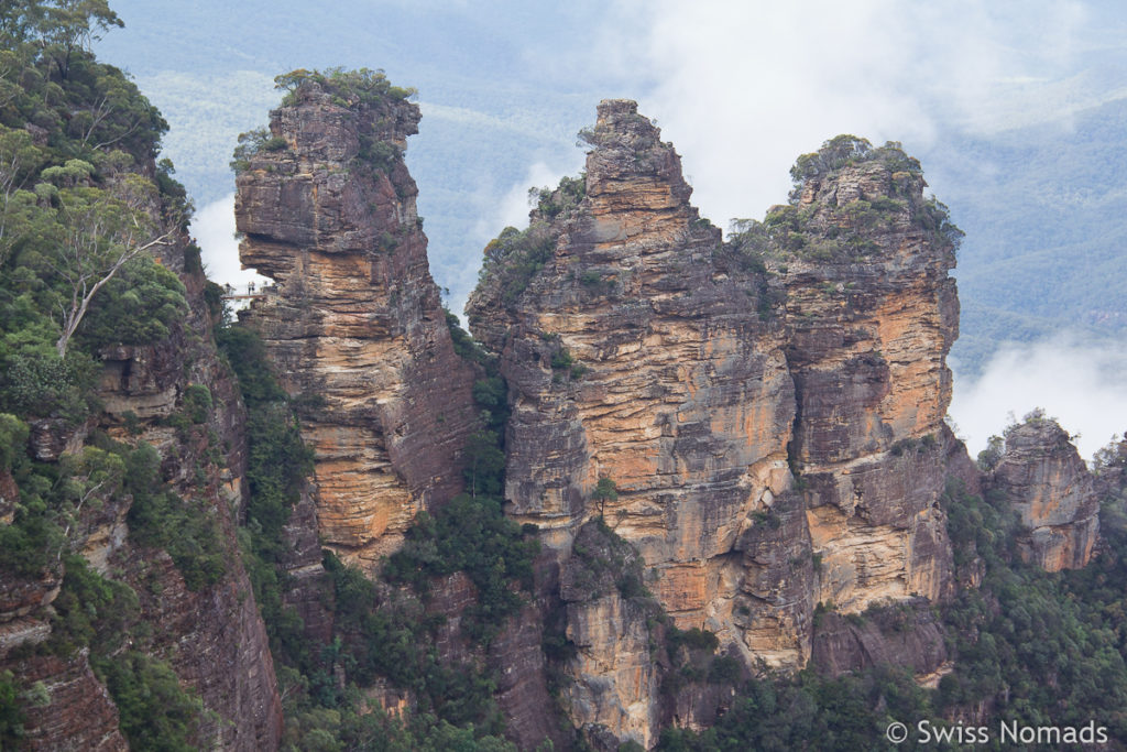 Three Sisters vom Echo Point Lookout im Blue Mountains Nationalpark