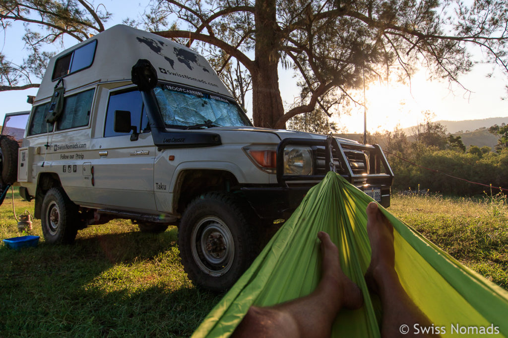 Campen im Bretti Reserve entlang des Thunderbolts Way