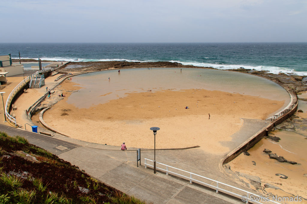 Canoe Pool in Newcastle auf dem Roadtrip von Brisbane nach Sydney