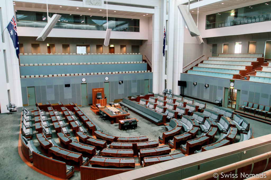 Canberra Sehenswuerdigkeiten Parlament House Green Room