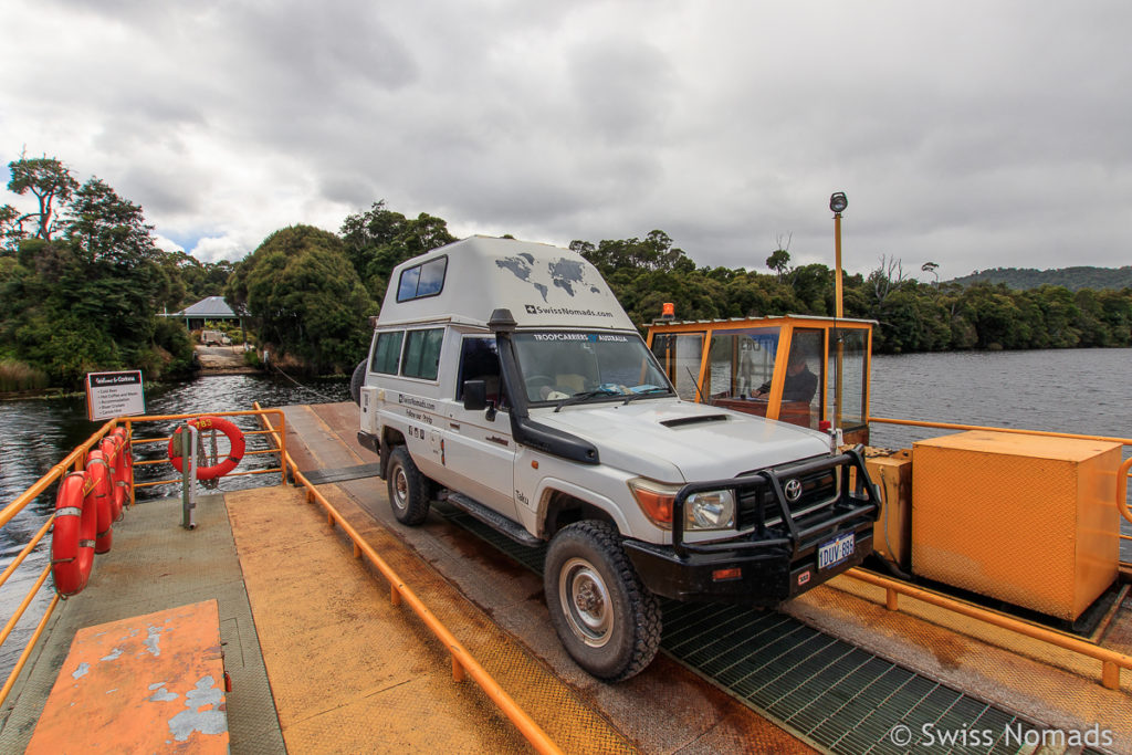 Auf der Fähre bei Corinna auf unserem Tasmanien Roadtrip