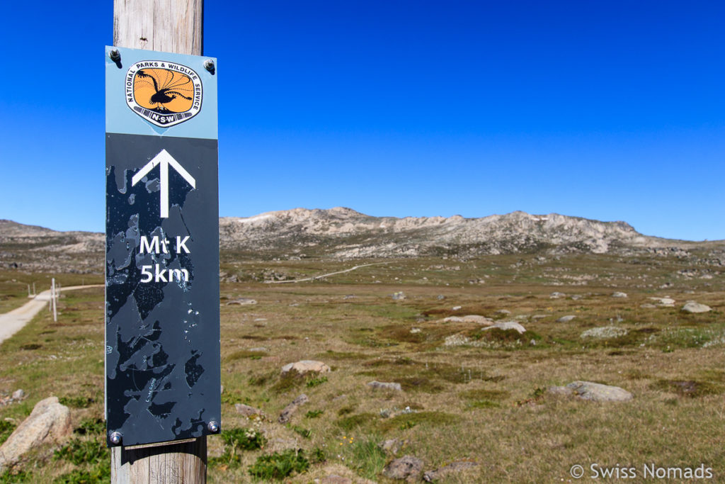 Wanderweg zum Mount Kosciuszko, dem höchsten Berg in Australien