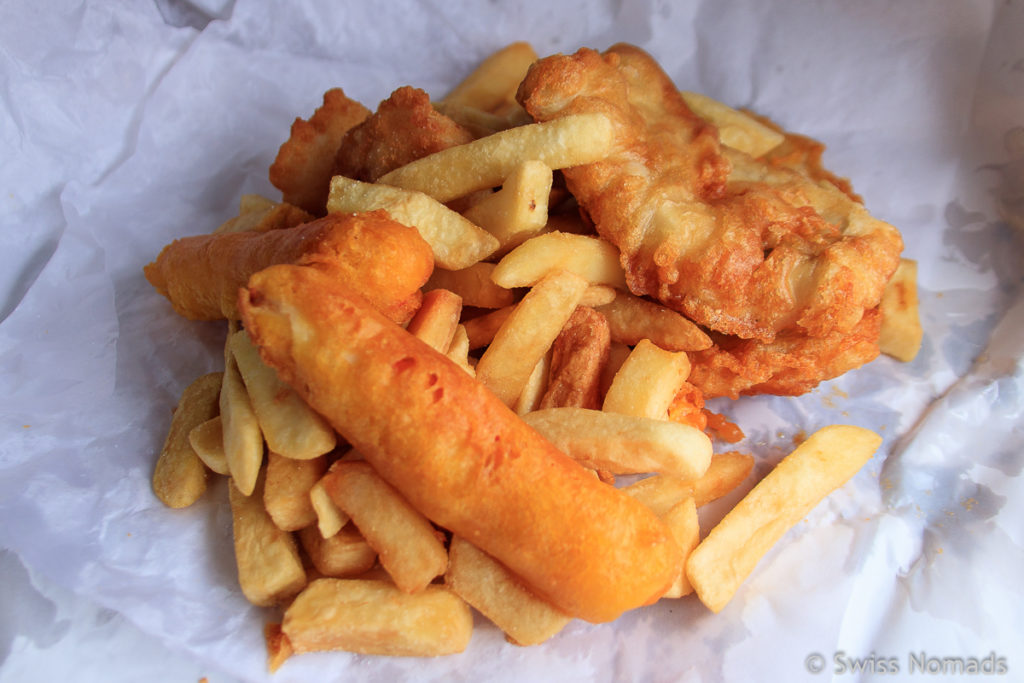 Die leckeren Fish and Chips sind ein Tasmanien Highlight