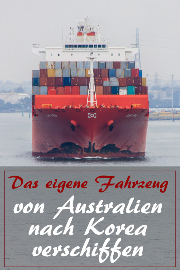 Fahrzeug von Australien nach Südkorea verschiffen