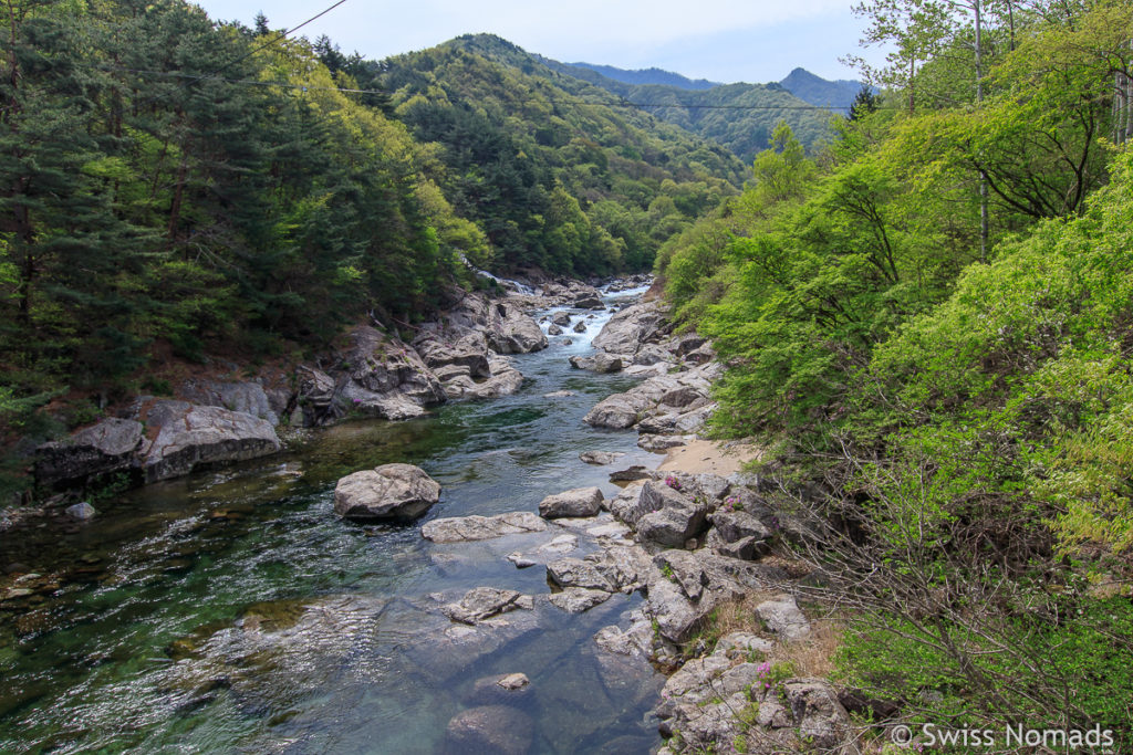 Die wilde Landschaft des Jirisan Nationalpark in Südkorea